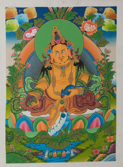 Kuber Thangka Art | Lord of Wealth | For wealth and good fortune